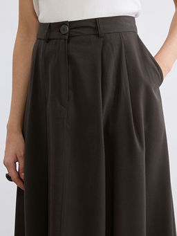 Y?ksek Bel Pileli Etek