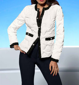 Жакет, бело-черный