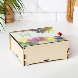 Деревянная шкатулка для чайных пакетиков 17,9х15,6х7,4 см - Simaland фото 2