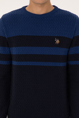 Erkek Slim Fit Bisiklet Yaka Lacivert Kazak - U.s. polo assn фото 12