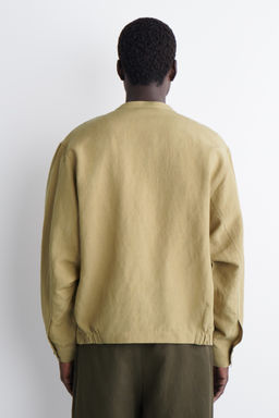CAMISA OVERSIZE DE LINO CON CUELLO MAO - H&m фото 9