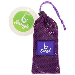 Эспандер-лента Sangh, эластичная, с захватами, 90х4 см, цвет фиолетовый  фото 5