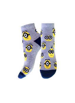 Цена за 2 пары БРЕСТСКИЕ НОСКИ ДЕТСКИЕ 3095 MINIONS (укороченные) серый меланж