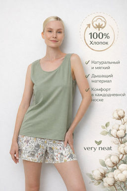VERY NEAT _ Е 20117/оливковый хаки,эвкалипт пижама жен
