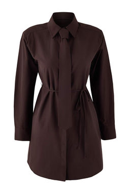 Beyaz-Gri Cizgili Kravat Detayl? Mini Dokuma Elbise TWOAW26EL00279 - Trendyolmilla фото 9