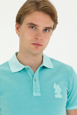 Мужская мятная базовая футболка - U.s. polo assn фото 2