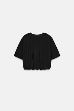 CAMISETA CROPPED ABULLONADA / Negro - Zara фото 6