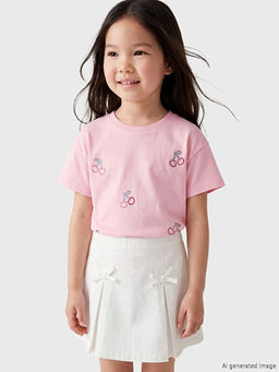 Fiyonk Bask?l? Ta?l? K?z ?ocuk Ti??rt