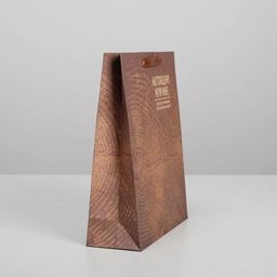 Пакет крафтовый вертикальный Нереальных высот, M 25.5 х 30 х 9 см - Дарите счастье фото 2