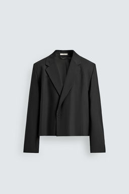 BLAZER CROPPED FIT TRAJE / Negro - Zara фото 8