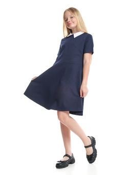 Платье для девочки в школу с воротником 22-7662 черный - Mini maxi фото 25