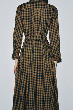 CHECK SHIRT DRESS ZW COLLECTION - Zara фото 3