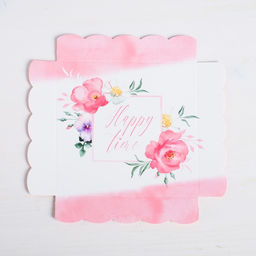 Цена за 5 шт. Коробка для печенья, кондитерская упаковка с пластиковой крышкой, Happy time, 15?15?3 см