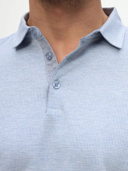 Джемпер мужской с воротником поло GREG G155-TD1246-LT7328 (голубой)  фото 2