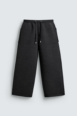 NEOPRENE-EFFECT WIDE-LEG TROUSERS - Zara фото 6