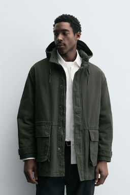 WASHED RELAXED FIT PARKA - Zara фото 2