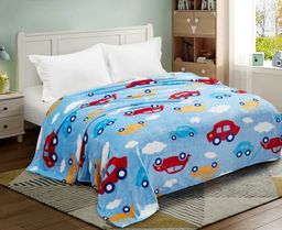 Покрывало-плед Машинки фланель-микрофибра 150*200 см.