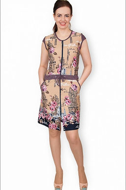 Халат женский на молнии (200-6)