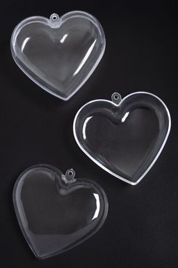 Пластиковая основа для декора 8 см Сердце (6 шт) SF-3355 - Больше подарков фото 2