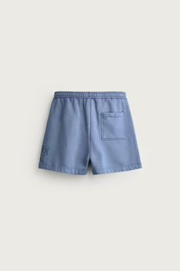 BERMUDA JOGGER LAVADA TEXTO ESTAMPADO / Celeste - Zara фото 7
