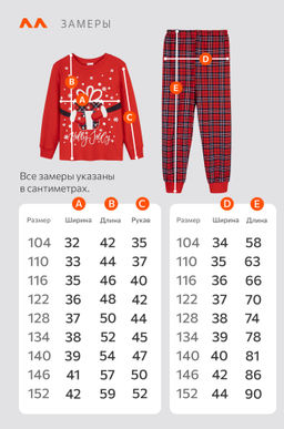 Детская новогодняя пижама Happyfox