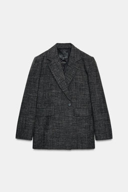 ZW COLLECTION STRAIGHT WOOL BLAZER - Zara фото 3