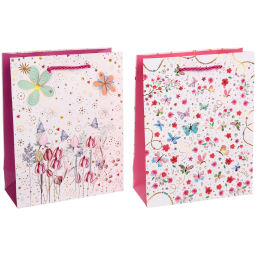 Пакет подарочный "Бабочки" 18*23*8 см