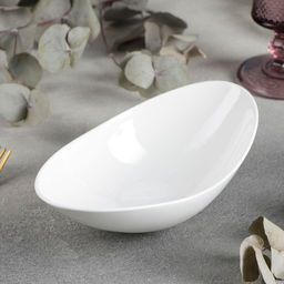 Салатник Wilmax Olivia, 350 мл, 20.5×11.5 см, фарфор, белый