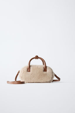 BOWLING SHEEPSKIN CROSSBODY BAG - Zara фото 13