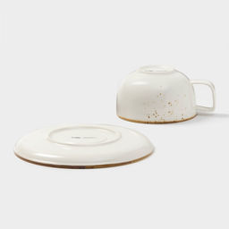 Чайная пара Magistro «Церера», 2 предмета: чашка 250 мл, блюдце d=16.5 см, фарфор, белая