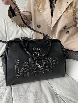 Сумка-саквояж дорожная небольшая из мягкой экокожи. - L-craft фото 11