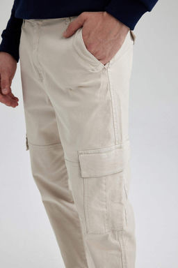 Прямые габардиновые брюки с карманами-карго и карманами Relax Fit - Defacto фото 5
