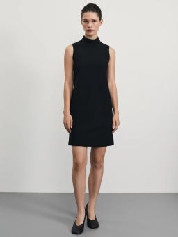 Костюмное платье мини с воротником стойкой / Zarina фото 3