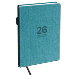 Ежедневник BG 2026г. А5 176л. "Fillsta. Teal" (DdA5_09615) бирюзовый, тв.переплет, кожзам