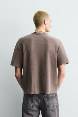 CAMISETA PUNTO LAVADA / Marr?n