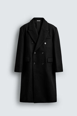 WOOL BLEND OVERSIZE FIT DOUBLE-BREASTED COAT
