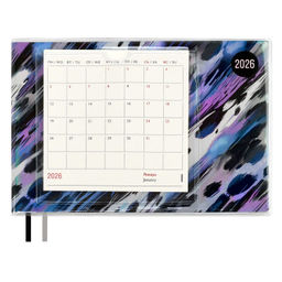Еженедельник датированный 2026 ESCALADA, 180х127 мм, 64 л., арт. 70546/ 20 ЛЕОПАРД ГОЛУБОЙ