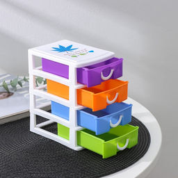 Мини - комод для мелочей 4 секции «Радуга», 13×9×14.5 см, МИКС