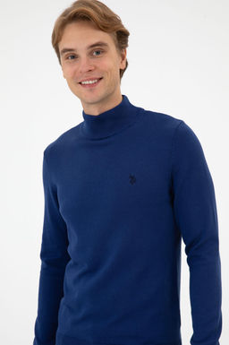 Erkek Slim Fit Bo_azl_ _ndigo Basic Kazak - U.s. polo assn фото 2