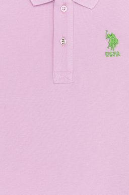Розовая футболка с воротником поло для мальчиков Basic - U.s. polo assn фото 3