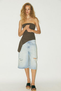 TEXTURED BANDEAU TOP - Zara фото 15