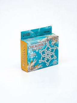 Набор для творчества Снежинка на ёлку из жемчужных бусин