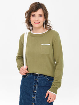 Джемпер вязаный с карманом - Stilla фото 13