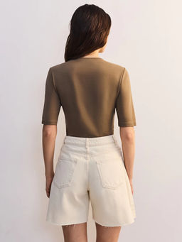 Боди из хлопка с треугольным вырезом / Zarina