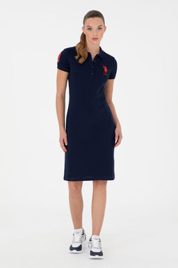 Женское темно-синее трикотажное платье Неожиданная скидка в корзине