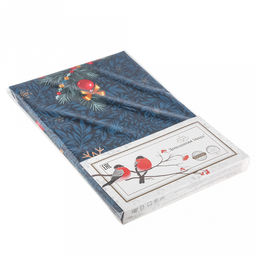 Скатерть 145х145см "Новый-Новый год", длина стола до 110см, на 4 персоны, рогожка 176г/м2, хлопок 100%, упаковка классическая 28х41см, "Домашняя мода" (Россия)