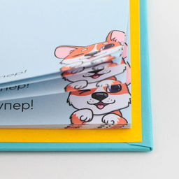 Блок бумаг для записей 3 блока по 30 листов, стикеры, ручка шариковая синяя 0.7 мм Для тех, укого лапки - Artfox фото 7