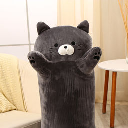 Мягкая игрушка-подушка Котёнок, 110 см, цвет тёмно-серый - Simaland фото 2