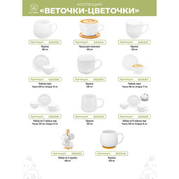 Блюдо-этажерка 3-х ярусная 26*26*34 см Веточки-цветочки с серебрист.креплен., для фруктов и конфет - Elan gallery фото 11