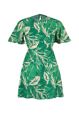 TRENDYOLMILLA Pembe Cicekli A Kesim Viskon Mini Dokuma Elbise TWOSS24EL00632 фото 7